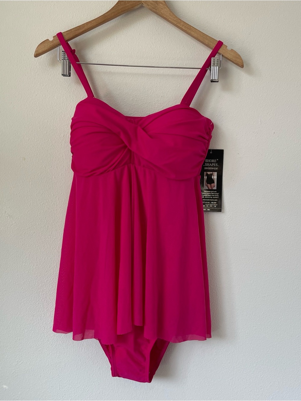 NEW Shore Shapes Swimsuit Size 12 Tummy Control One Piece Pink Resortcore